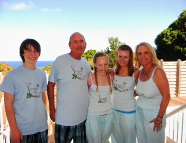 christmas morning nate granddoc lily reegan and mimi at villa les mouettes e1363968542459