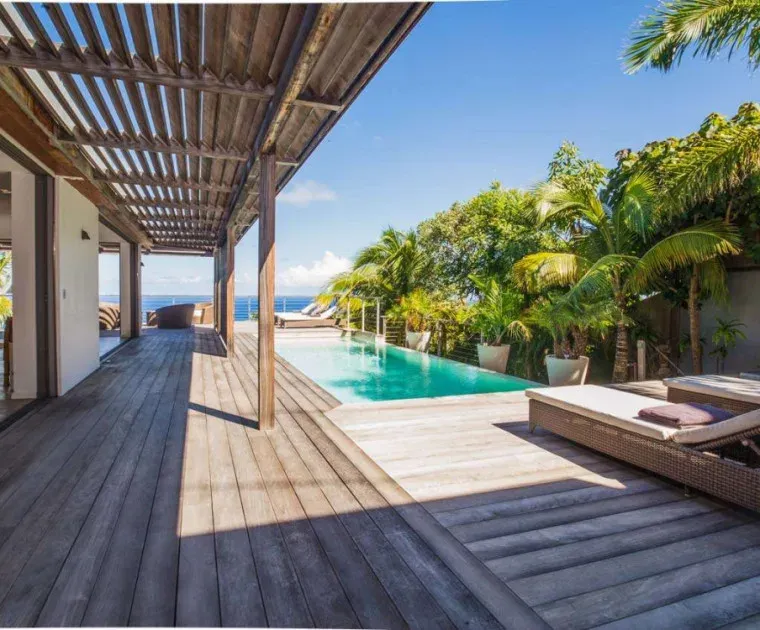 vacation rental photo St Barthelemy WV TIG Villa Casa Tigre St Barts Villa tigdek01 desktop