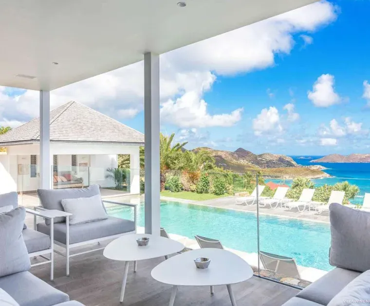 vacation rental photo St Barthelemy WV VIN Villa Wine Note St Barts Villa VINdek01 desktop