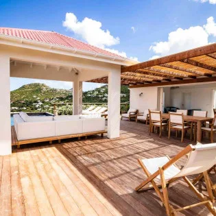 1 vacation rental photo St Barthelemy WV APE Villa Au Paille En Queue St Barts Villa APEdek02 desktop