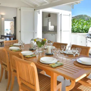 2 vacation rental photo St Barthelemy WV KRL Villa Kir Royale St Barts Villa KRLdin02 desktop