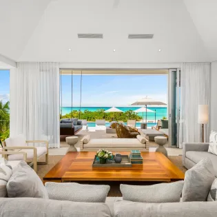 2.1 b.e. grace bay beachfront 5bd kitchen living