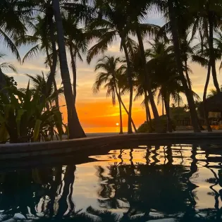 36 musha cay saltwater pool and sunset