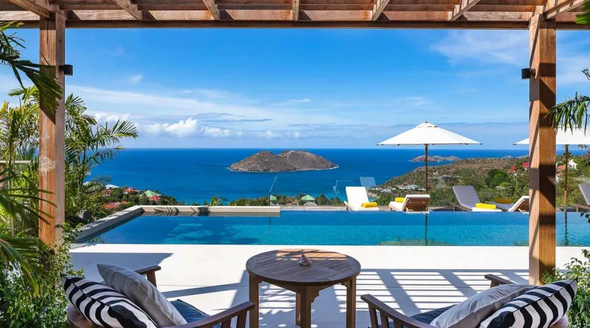  vacation rental photo St Barthelemy WV LER Villa Les Roches St Barts Villa LERpol04 desktop