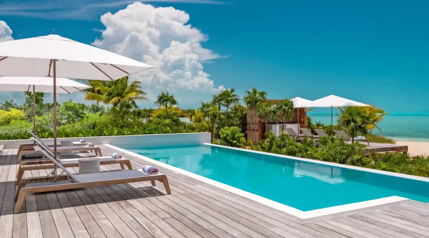 1.1 b.e long bay beachfront villa 7bd pool area