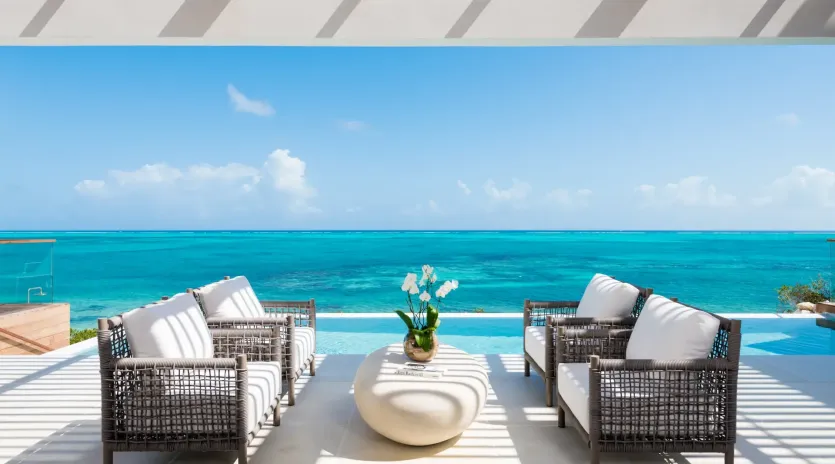 1.1 b.e north shore beachfront villa 5bd pool area