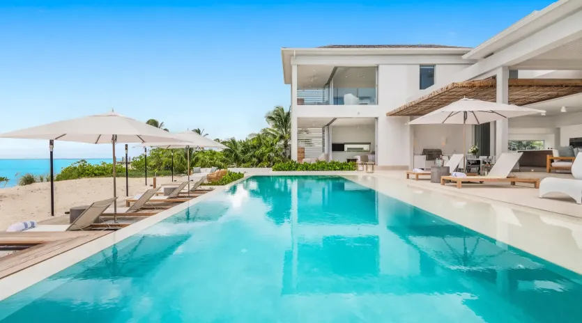 1.1 b.e. grace bay beachfront 5bd terrace