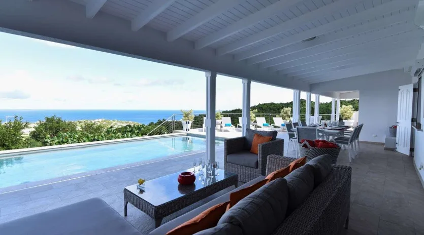 2 vacation rental photo St Barthelemy WV ACR Villa Au Coeur du Rocher St Barts Villa ACRliv01 desktop