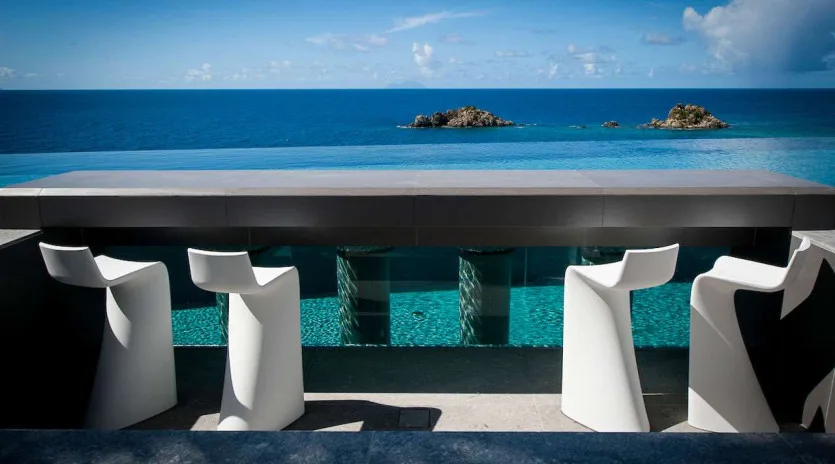  vacation rental photo St Barthelemy WV AXL Villa Axel Rocks St Barts Villa axldin01 desktop