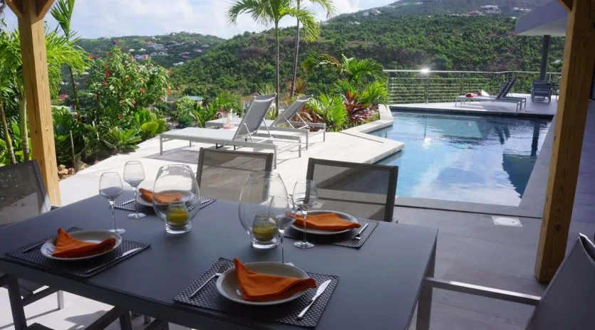  vacation rental photo St Barthelemy WV CLR Villa Claire St Barts Villa clrdin01 desktop