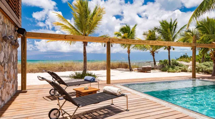  vacation rental photo Turks and Caicos PL SLS Villa Silver Sands SLSdek04 desktop