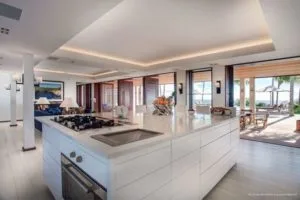 Spacious kitchen that flows into the living room at WV BLB. 