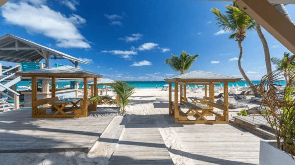 Orient Bay beach in St. Martin is known for its beach bars.