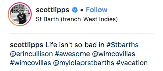 celebrity news from st barths, Scott Lipps, st barts 