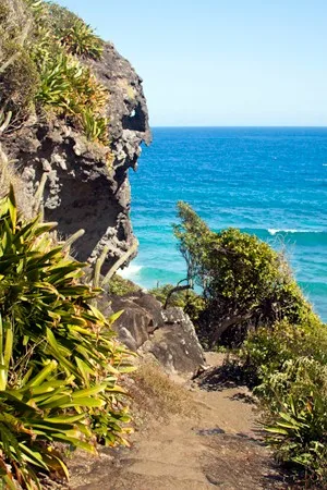 Reef rocks line the path to Colombier.