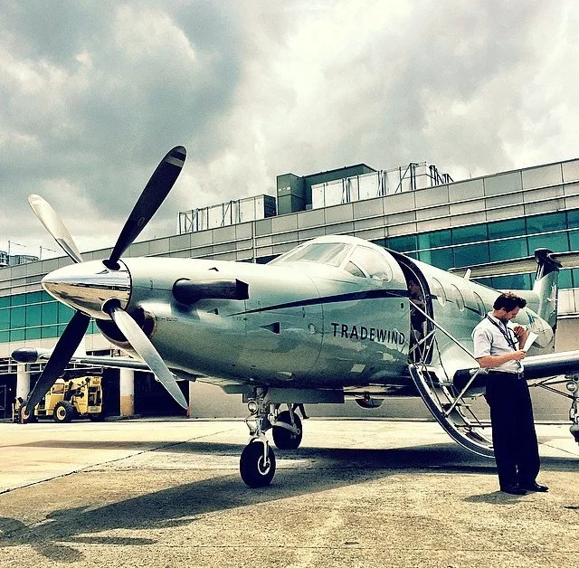 Tradewind plane awaiting passengers. (Photo credit: @jakerosenberg)
