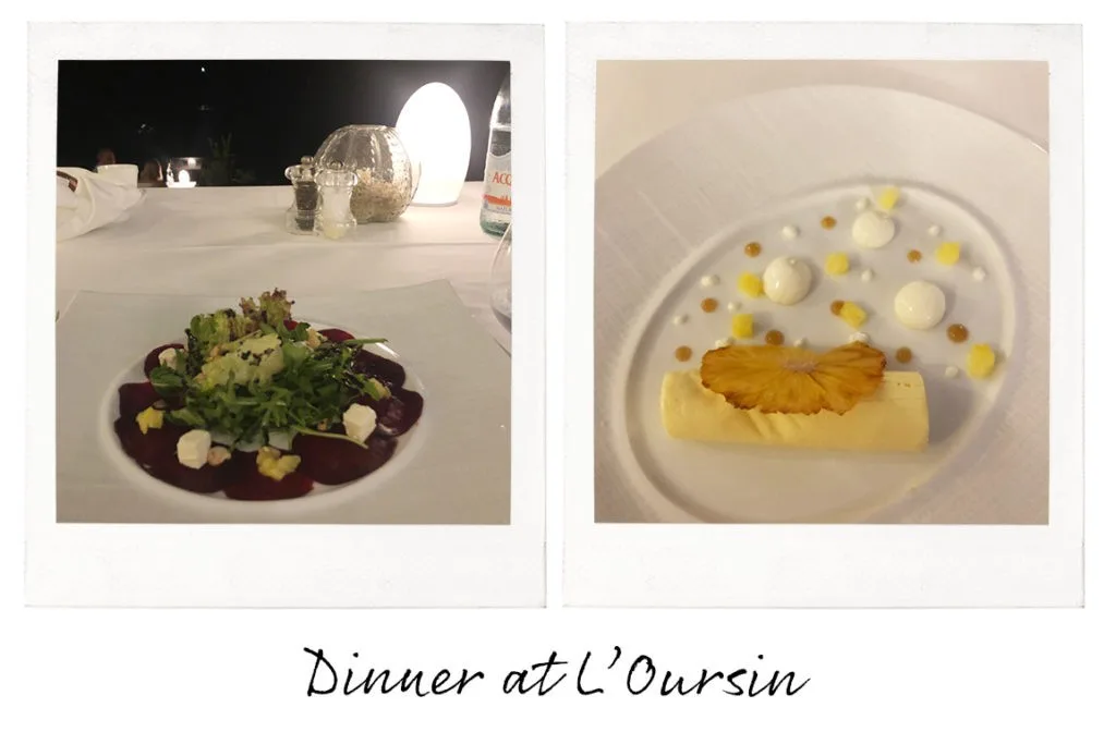 Dinner at L'Oursin, St Martin