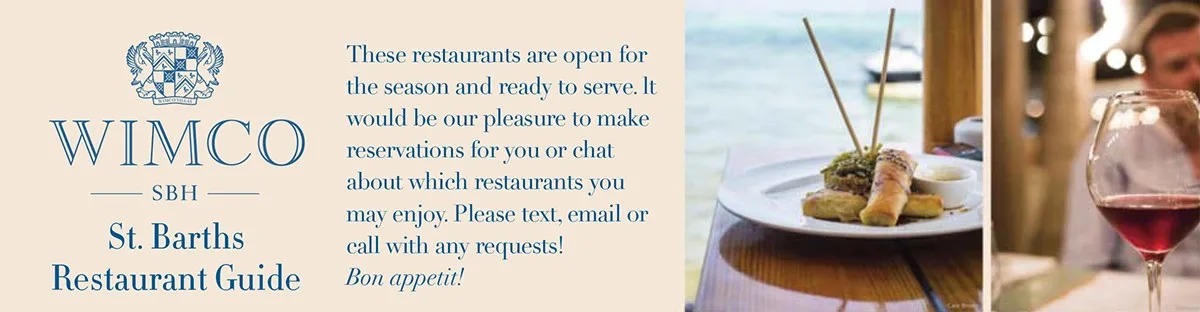 St Barts Resstaurant guide