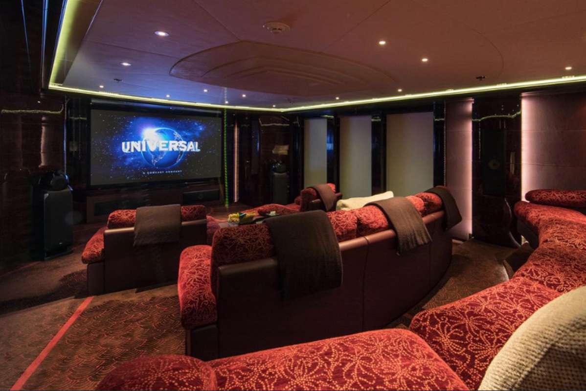 luxury yacht amenities theater
