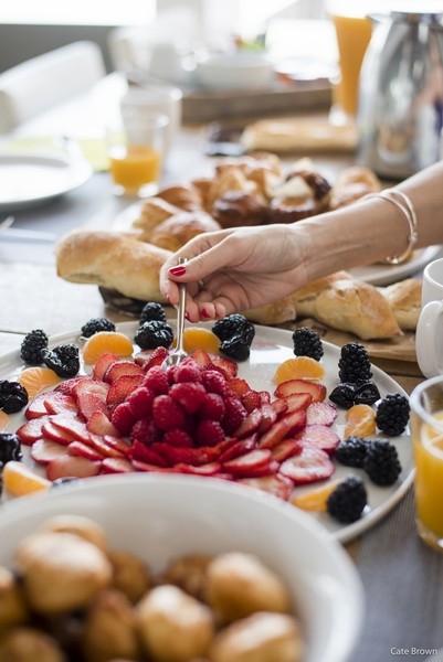 Breakfast at the villa, WIMCO Villas, Travelling with friends