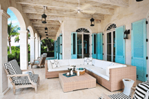 Turks and Caicos turquoise shutters