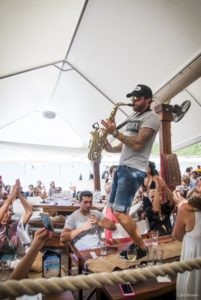 Lunch and a dance party at Nikki Beach, one of my favorites of the trip