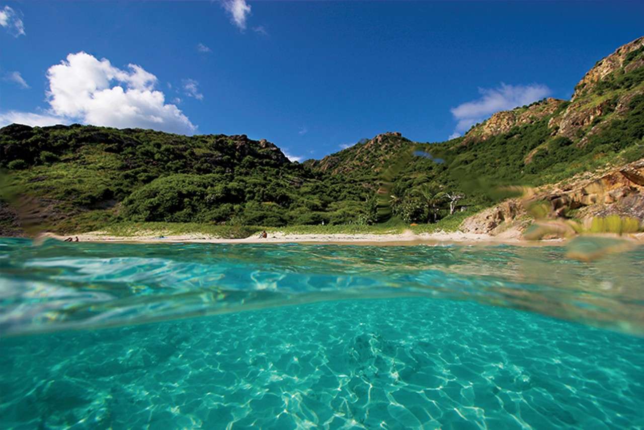 Saline Beach from water