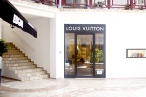 Louis Vuitton is just one of the many luxury brands with shops in Gustavia.
