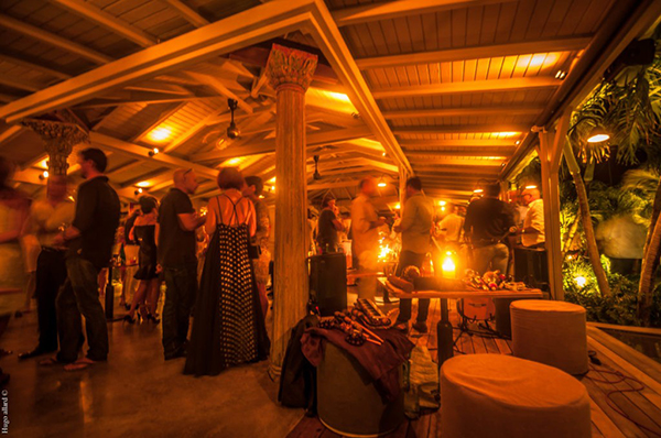 Mingling with guests at Tamarin.
