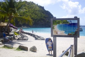 Shell Beach is generally quiet in the morning, making it an ideal spot for a peaceful swim.