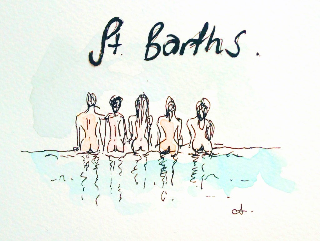 'Butts of St Barths' Illustrated by Anouk Colantoni at WIMCO Villa La Fleur de Mar for Eye-Swoon.com