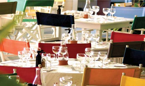 Dine at Maya’s Restaurant for vibrant views and delicious cuisine!