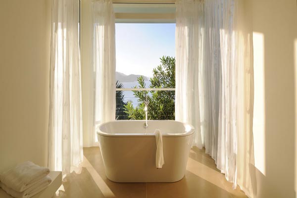 Sink into this elegant tub at WV BOW