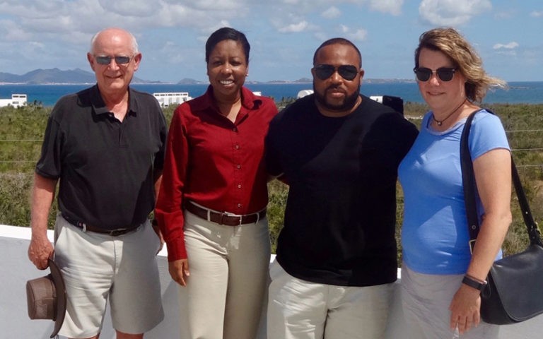 Steve and Suzanne with the Wimco/Anguilla Team