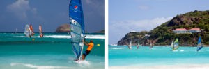 Competitors head to the coast of Pointe Milou to begin the race.