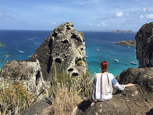 The best swimming beach on the island is Colombier beach, which is only accessible by a 20 minute hike. Take a small umbrella and a packed picnic lunch