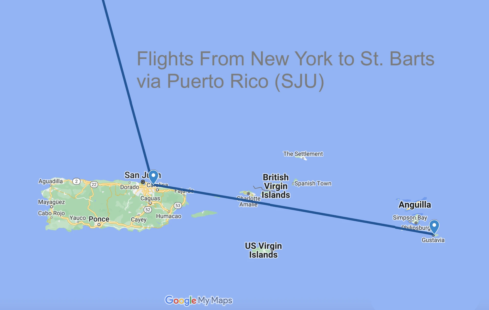 Flights From New York to St. Barts via Puerto Rico (SJU)