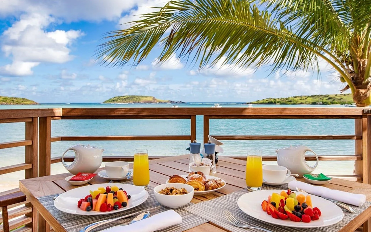 Breakfast with a view at Le Barthélemy Hotel