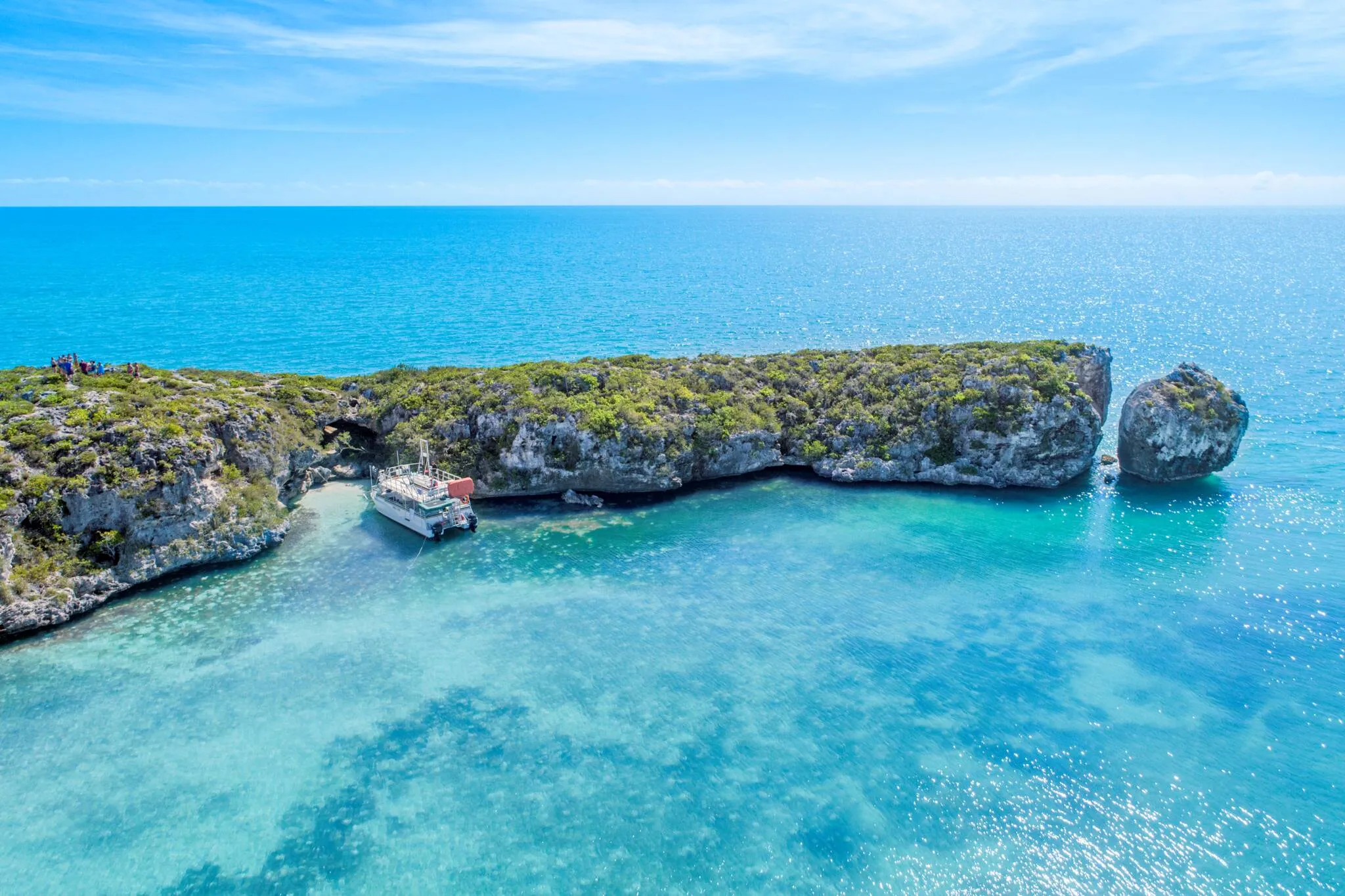 Tour Boat at West Harbor Bluff