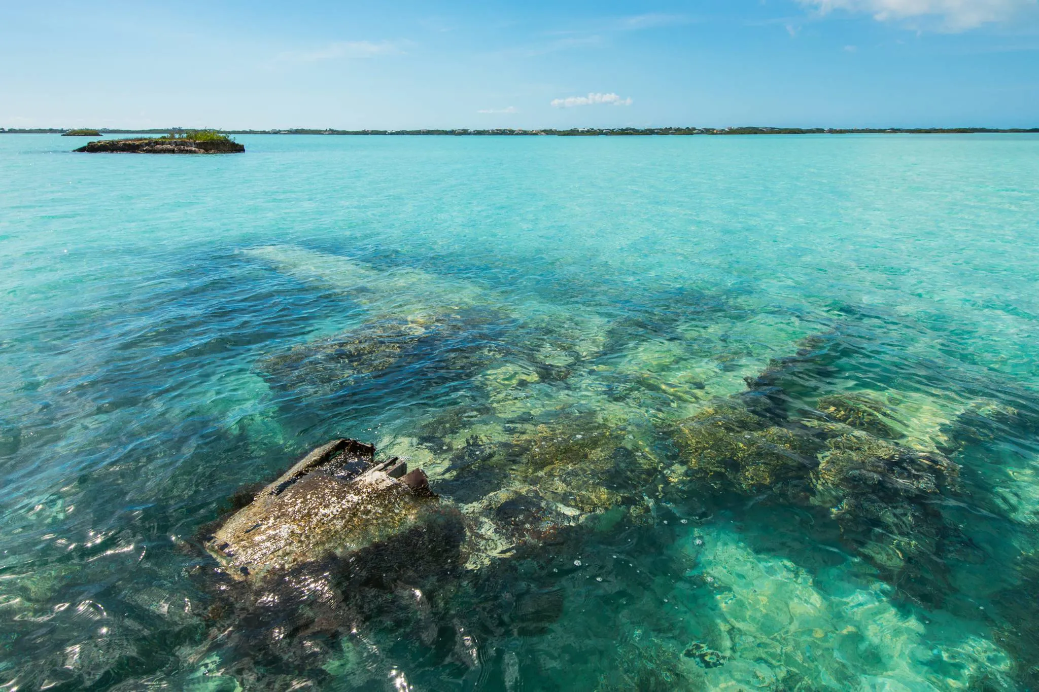 Twin-Engine Airplane Wreck, Chalk Sound