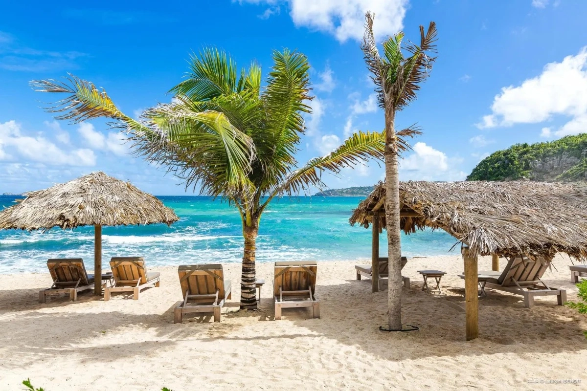 The beach at Hotel Manapany