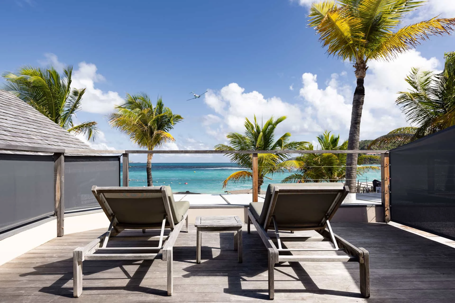 Porch View at the Deluxe Sea View Room © Pearl Beach, St Barth