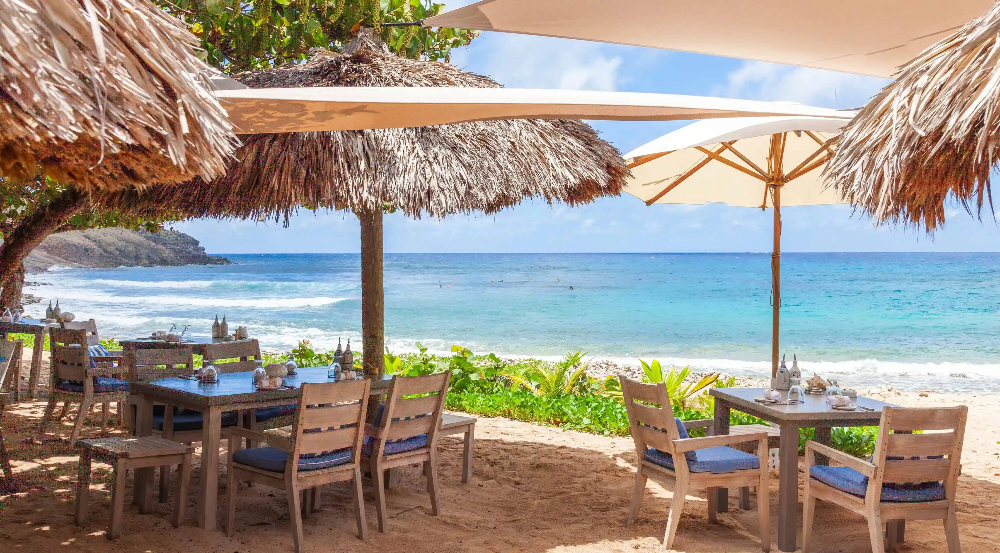 Dining at the Beach Club at Le Toiny © Le Toiny 